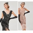 thumbnail image 2 of 1920 Retro Sequin Skirt Gatsby Ball Tassel Dress Party Banquet Dance Skirt Beaded Toast Mini Dress, 2 of 12