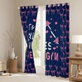 thumbnail image 3 of Feelyou Girl Weightlifting Black Out Curtains, Bow Curtains Pack of 2 (42x63 Each), 3 of 6