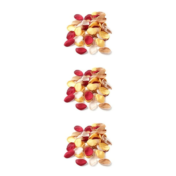 Pétalos de rosa artificiales Wosthever 200 Uds para decoración de bodas Vino rojo
