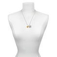 thumbnail image 3 of Delight Jewelry Acrylic 3/4" Goldtone Megaphone Silvertone Script Initial Disc - & - Charm Necklace, 20"+3", 3 of 4