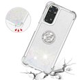 thumbnail image 4 of Funda para Xiaomi Redmi Note 11 4G/Note 11S 4G con Brillo Líquido Flotante, Purpurina, Parachoques y Anillo Giratorio Soporte, 4 of 5