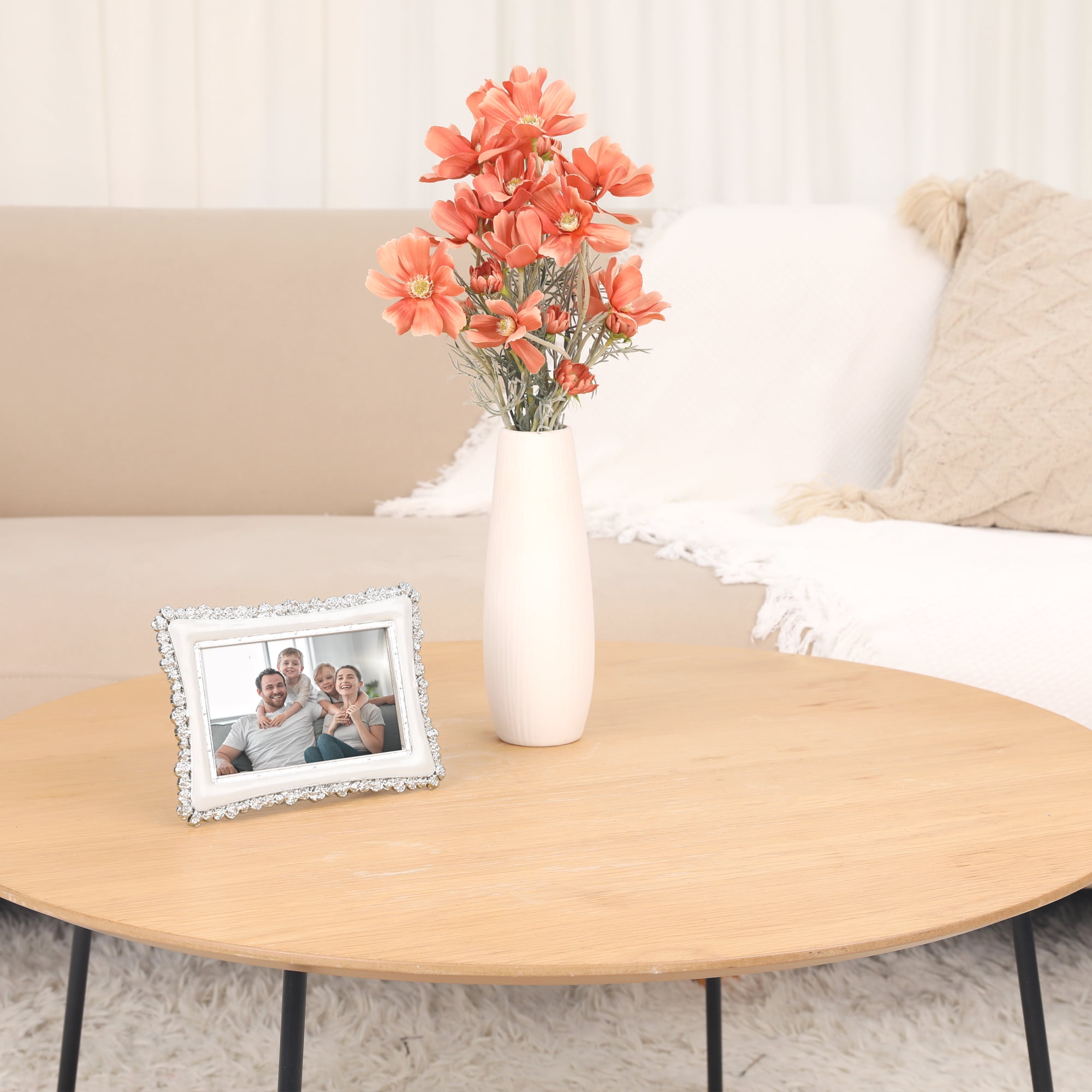 Unique Bargains Luxury Picture Frame Retro Plated Photo Frames Vertically or Horizontally Silver/Gold 4x6