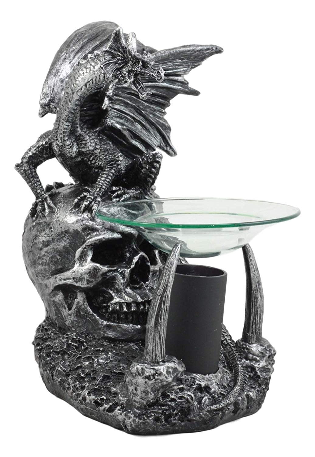 Ebros Skull Graveyard Dragon Electric Oil Burner Or Tart Warmer Statue 8 5 Tall Walmart Com Walmart Com