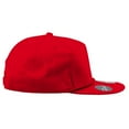 thumbnail image 4 of Decky 1041 5 Panel High Profile Structured Cotton Blend Snapback-Red, 4 of 4