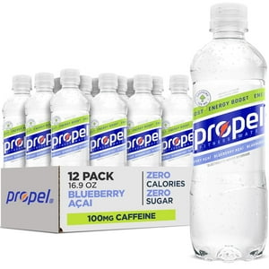 Propel Energy Boost Blueberry Acai, 16.9 fl oz, 12 Count