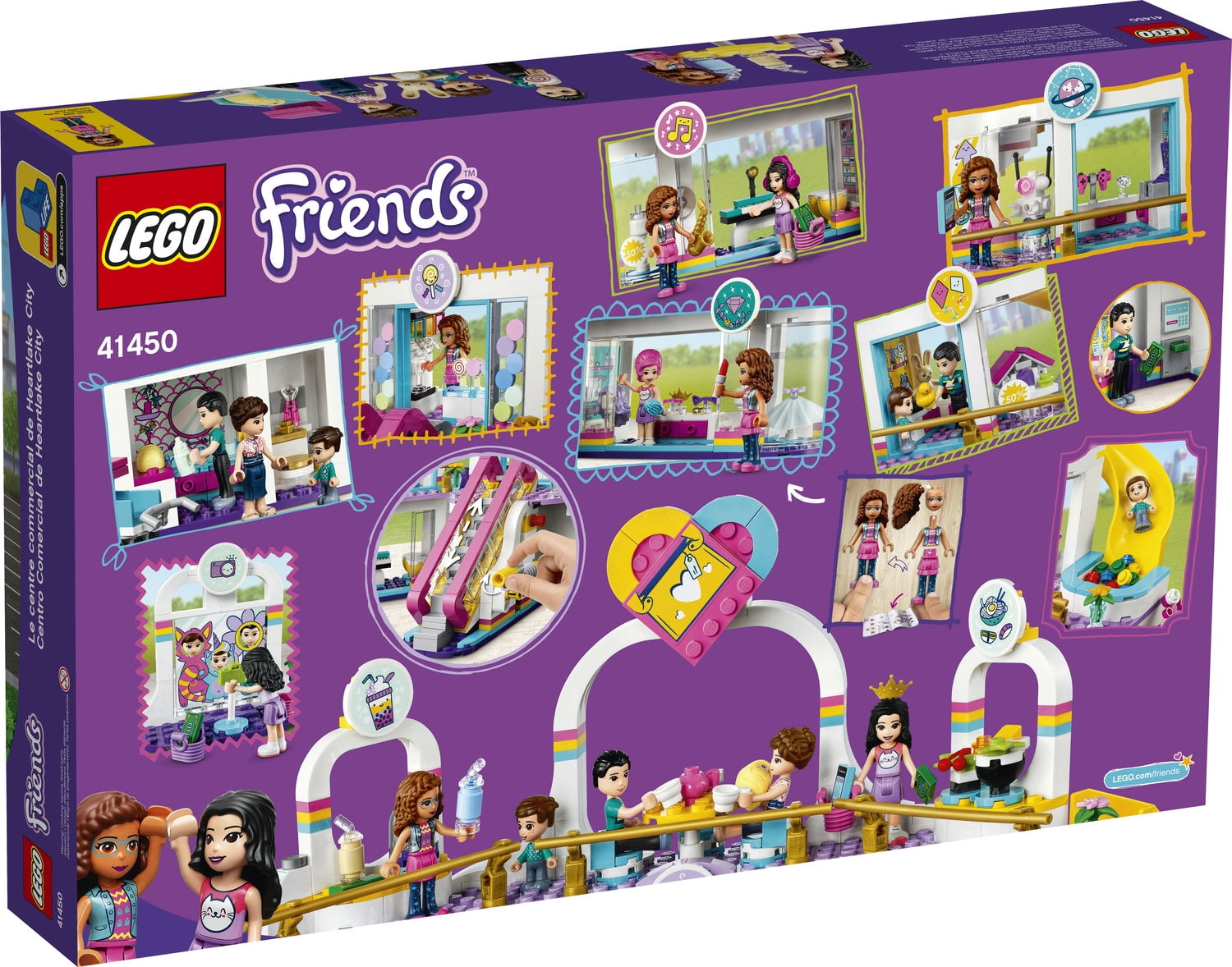 Miniature Påstået undertøj LEGO Friends Heartlake City Shopping Mall 41450 Building Toy for Kids  (1,032 Pieces) - Walmart.com