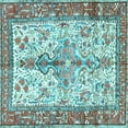 thumbnail image 1 of Ahgly Company Indoor Square Persian Light Blue Traditional Area Rugs, 5' Square, 1 of 4