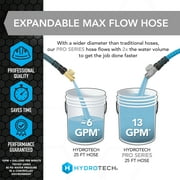HydroTech Pro Series 3/4 x 25ft Expandable Garden Hose - Kink-Free, 2x Flow, Lightweight