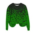 thumbnail image 3 of VKOYWKM Womens Sweatshirt Halloween Bat Graphic Sweatshirts Oversized Long Sleeve Crew Neck Pullover Vintage Halloween Sweatshirt, 3 of 7