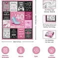 thumbnail image 6 of 40th Birthday Gifts for Women, 40th Birthday Blanket for Women, 40th Birthday Gifts for Women Friendship, 40th Gifts for Women Birthday Unique, for Her Friend Mom Sister Wife Woman, 50"x60", 6 of 6