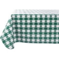 thumbnail image 1 of Yourtablecloth Checkered Vinyl Tablecloth with Flannel Backing for Restaurants, Picnics, Bistros, Indoor and Outdoor Dining Green and White, 52X120 Rectangle/Oblong, 1 of 6