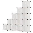 thumbnail image 2 of SONGMICS Armario Modular, Zapatero con 16 Cubos, 31 x 123 x 123 cm, Estante de Plástico PP, Blanco Crema, 2 of 9