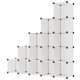 thumbnail image 2 of SONGMICS Armario Modular, Zapatero con 16 Cubos, 31 x 123 x 123 cm, Estante de Plástico PP, Blanco Crema, 2 of 9