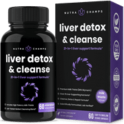 NutraChamps Liver Cleanse Detox & Repair | Milk Thistle Extract with Silymarin 80%, Artichoke Extract, Dandelion Root, Chicory, 25+ Herbs | Premium Liver Health Formula | Liver Support Detox Cleanse