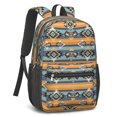 thumbnail image 2 of Geometric Diamond Orange Pattern 17" Waterproof Oxford School Backpacks for Teens, S-Shape Padded Straps, for School, Travel, Hiking, Camping, 2 of 5