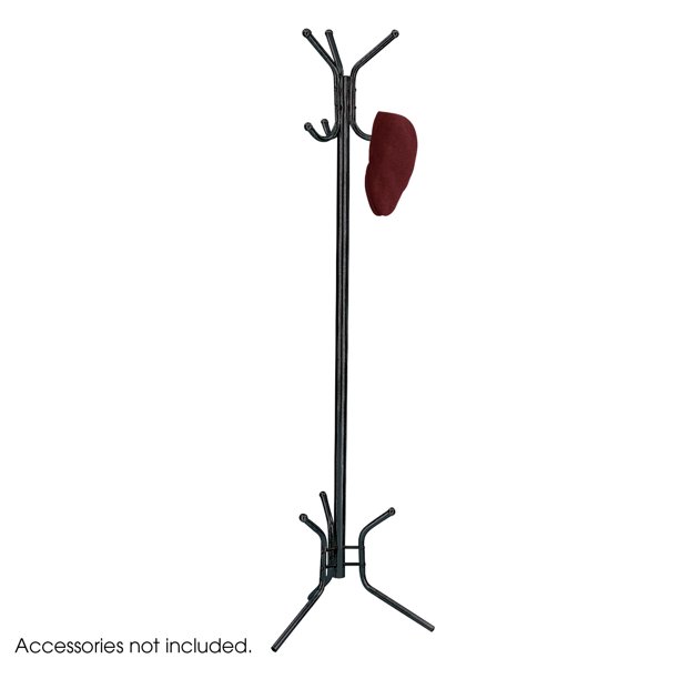 Black Metal 6-Hook Standing Coat Rack, Black - Walmart.com - Walmart.com