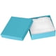 thumbnail image 1 of Cajas de cartón para joyería, paquete de 10, 3.5 x 3.5 x 1.0 in, pequeñas cajas de regalo rellenas de algodón a granel con tapas para embalaje de joyería (azul bebé), 1 of 5