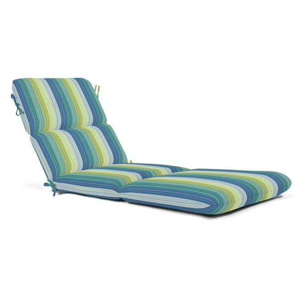Sunbrella Striped Outdoor Chaise, Sunbrella Lounge Chair Cushions Blue