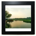 thumbnail image 1 of Sunset Lake View Photography Black Square Frame Picture Wall Tabletop, 1 of 3