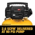 thumbnail image 4 of Compresor de aire DEWALT Pancake de 6 galones 165 PSI (DWFP55126), 4 of 9