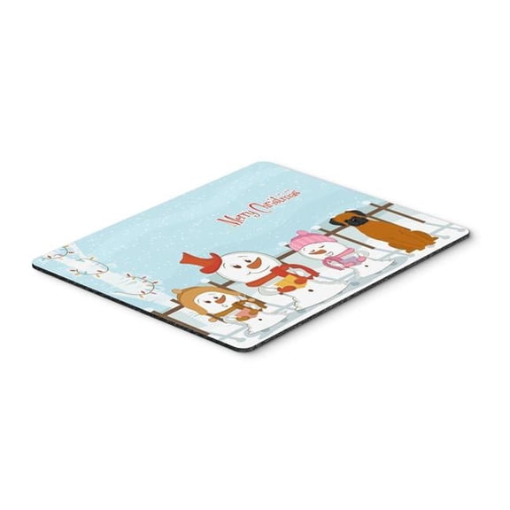Carolines Treasures Merry Christmas Carolers Fawn Boxer Mouse Pad - Hot Pad or Trivet