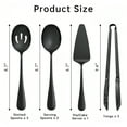 thumbnail image 4 of GPED 10 Pieces Stainless Steel Serving Utensils, Large Serving Utensils Set for Partie, Include 8.7" Pie Cake Server, 8.7" Serving Spoons, 8.7" Slotted Spoons, and 9.4" Tongs (Black), 4 of 7