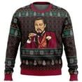 thumbnail image 2 of Ropa de otoño e invierno Suéter feo navideño con meme de Leo DiCaprio que ríe Regalo de Papá Noel Jersey para hombre 2023 Sudadera 3D, 2 of 4