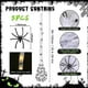 thumbnail image 3 of Xihbxyly Decoraciones de Araña de Halloween, Luces Led Brillantes, Diseño de Calavera de Madera Hueca, Adornos Festivos para Porche, Decoración para Fiestas Al Aire Libre, Perfecto para Halloween, Ju, 3 of 5