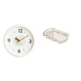 thumbnail image 1 of Reloj de pared decorativo, elegante, silencioso, redondo, de polipropileno, con bandeja rectangular, ideal para sala de estar, dormitorio, oficina y f, 1 of 8