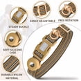 thumbnail image 3 of Nylon Striped Dog Collar with AirTag Holder, Black, Medium, 3 of 5