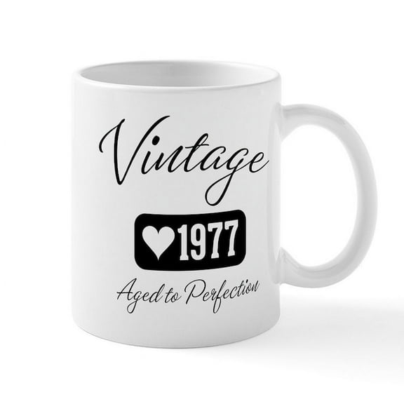 CafePress - Vintage Aged To Perfection - 11 oz Ceramic Mug - Novelty Coffee Tea Cup