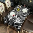 thumbnail image 2 of Black White Tie Dye Mandala Pattern Rectangle Tablecloth 60"x120",Waterproof Polyester Rectangle Table Cloth, Wipeable Spillproof Polyester Tablecloth for Dining, Camping, Indoor and Outdoor, 2 of 6