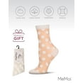 thumbnail image 6 of MeMoi Women's Polka Dot Sheer Crew Socks - Womens - Female, 9-11, Winter White, 6 of 12