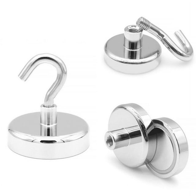 Lot de 10 Crochets Magnétiques Extra Résistants - Tenue Robuste pour la Maison et la Cuisine - Solution Durable et Peu Encombrante Parfaite pour Toute Surface