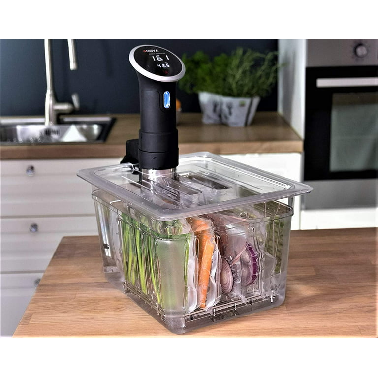 EVERIE Collapsible Hinged Sous Vide Container Lid Compatible w/ Rubbermaid