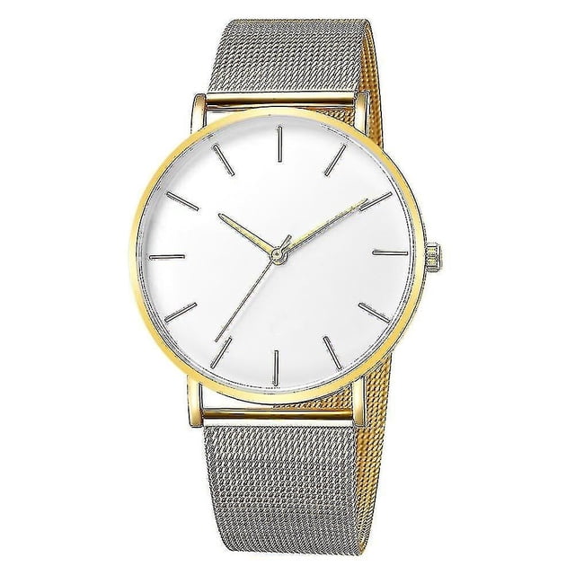 Reloj de pulsera para mujer de cuarzo Simple Montre Femme Mesh Less Steel1635j-b