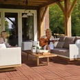 thumbnail image 3 of Wood Plastic Composite Deck Tiles Set of 20, Sustainable Composite Decking Resist Rust, Water, Weather, Easy to DIY & Maintain, Ideal for Patios, Balconies, Rooftops, Mahogany Colour, 3 of 7