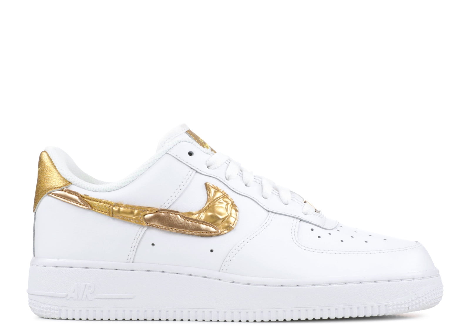 nike white shoes with gold