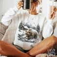 thumbnail image 2 of Vintage Bear Cabin Sweatshirt | Winter Wilderness Wildlife Pullover, 2 of 7