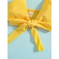thumbnail image 6 of hirigin Baby Swimming Halter Bikini Tops + Shorts, Sunflower Pattern Bowknot Summer Clothing, 6 of 9