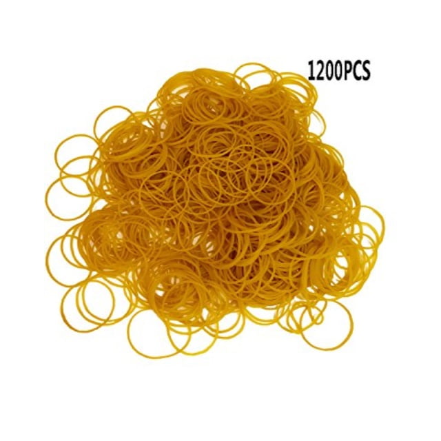 dotebpa 1200pcs yellow rubber bands,elastic stretchable bands,rubber