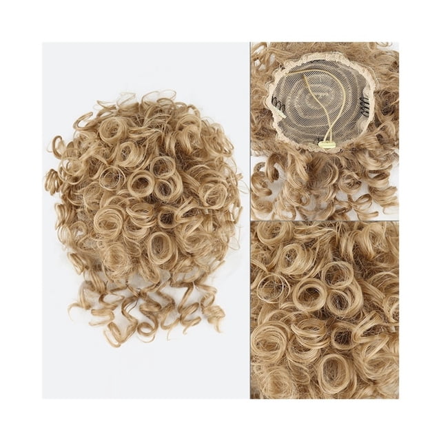 Messy Curly Hair Bun Extension Synthetic Tousled Updo Drawstring Ponytail Hairpiece