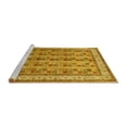 thumbnail image 2 of Ahgly Company Machine Washable Indoor Square Persian Yellow Traditional Area Rugs, 4' Square, 2 of 4