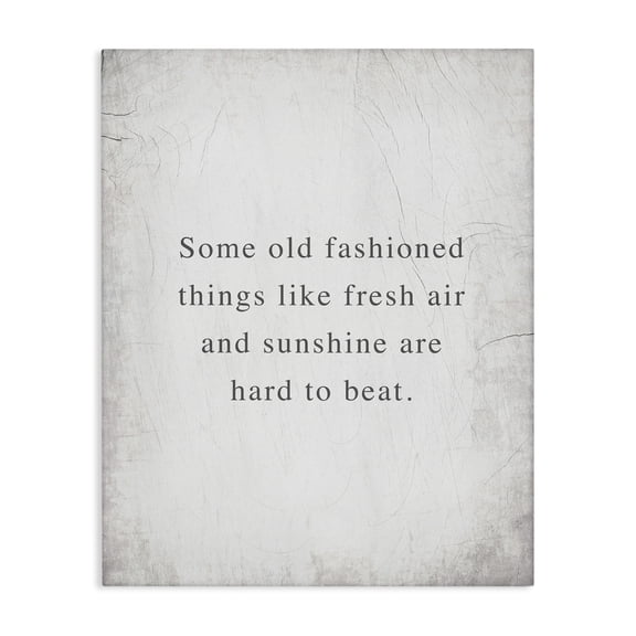 Stupell Industries Fresh Air & Sunshine Sentiment Text & Numbers Painting Wrapped Canvas Art Print Wall Art, 16 x 20