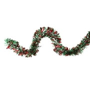 12 'Garlande de guirlandes de Noël rouge et argenté brillantes - Untel