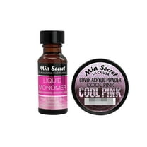 Mia Secret - Liquid Monomer (0.5oz) & Cover Acrylic Powder Cool Pink (0.5 oz) - Combo
