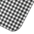 thumbnail image 5 of Black White Gingham Checkered Pattern Dish Drying Mat for Kitchen 1 Pack, Ultra Absorbent Microfiber Dishes Drainer Mats,16"x18", 5 of 6