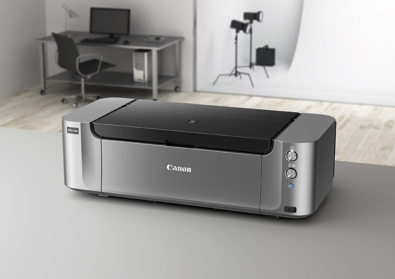 Canon PIXMA PRO-100 Professional Photo Printer, Gray, 1 Count