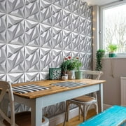 SUDEG 11.81 x 11.81 PVC Diamond Textured Decorative Wall Panels,12 Pieces Pack