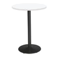 thumbnail image 2 of KFI Studios Mode 2.5' Round Bistro Table, Designer White, Black Base, 2 of 5